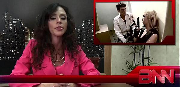  Brazzers - Big Tits at Work -  Fuck The News scene starring Ariella Ferrera, Nikki Sexx and John Str